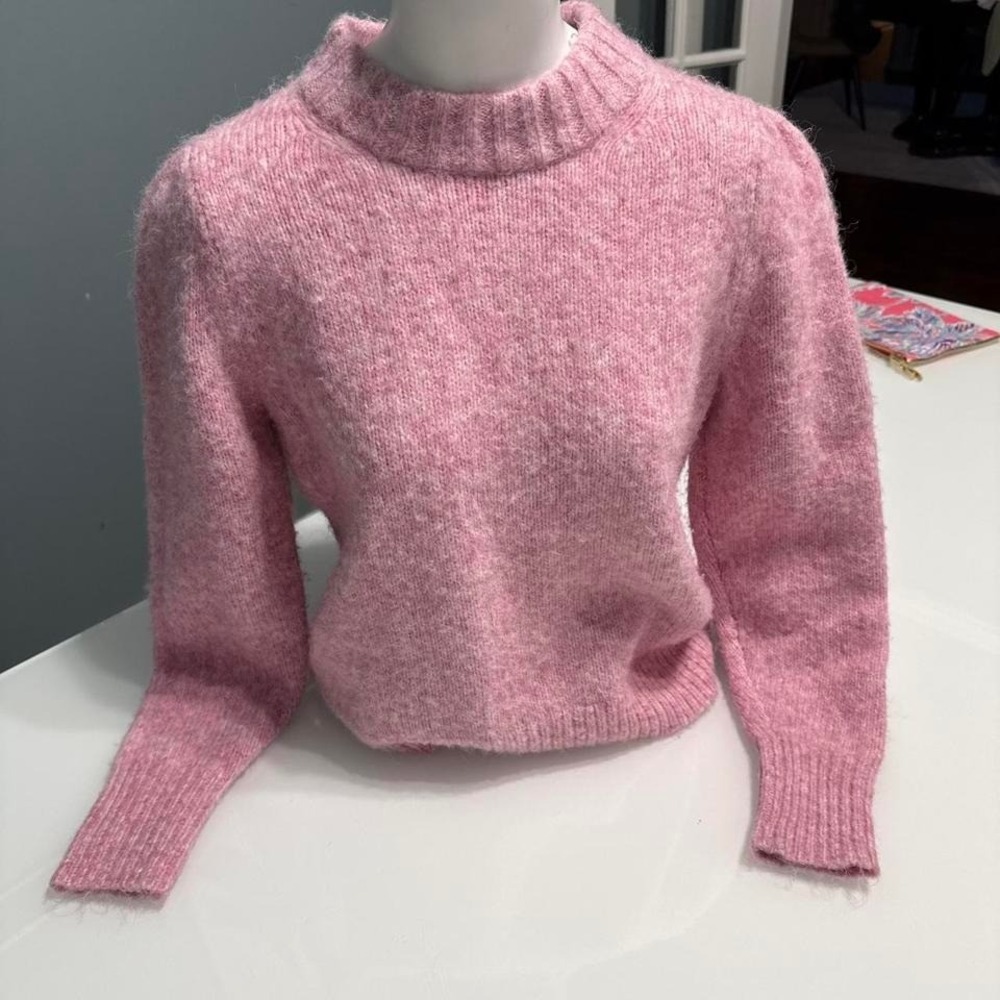 J.Crew pink fuzzy sweater M | alpaca blend‎ soft girl coquette balletcore